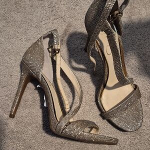Jessica Simpson Silver High Heel Sandals